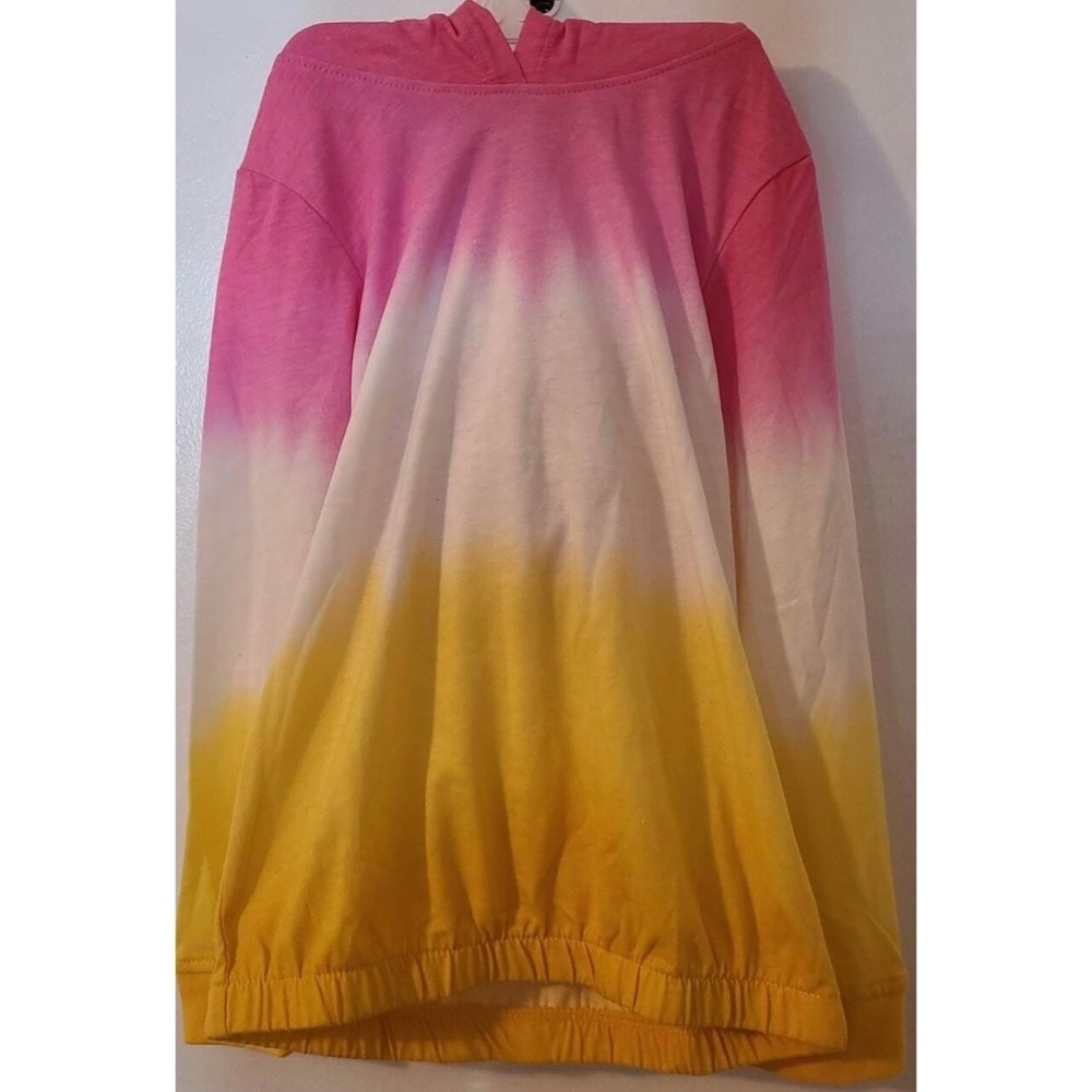 5T Pink LS Ombre Hooded Tee